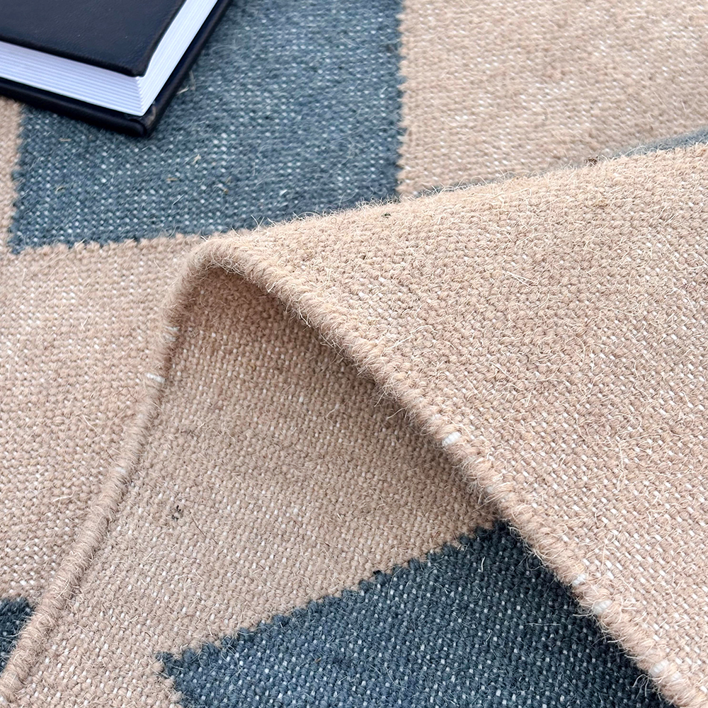 Handmade Vintage Multicolor Wool Dhurrie For Living